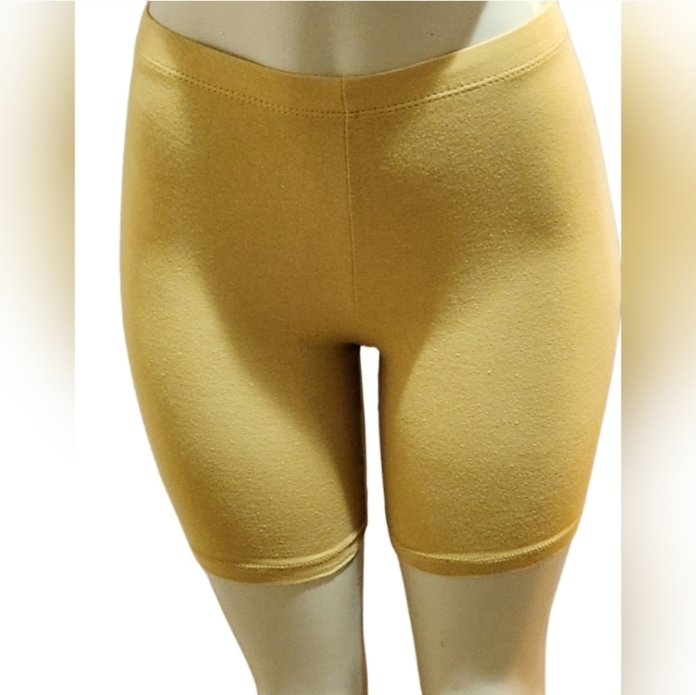 New Zenana Mustard Bike Shorts